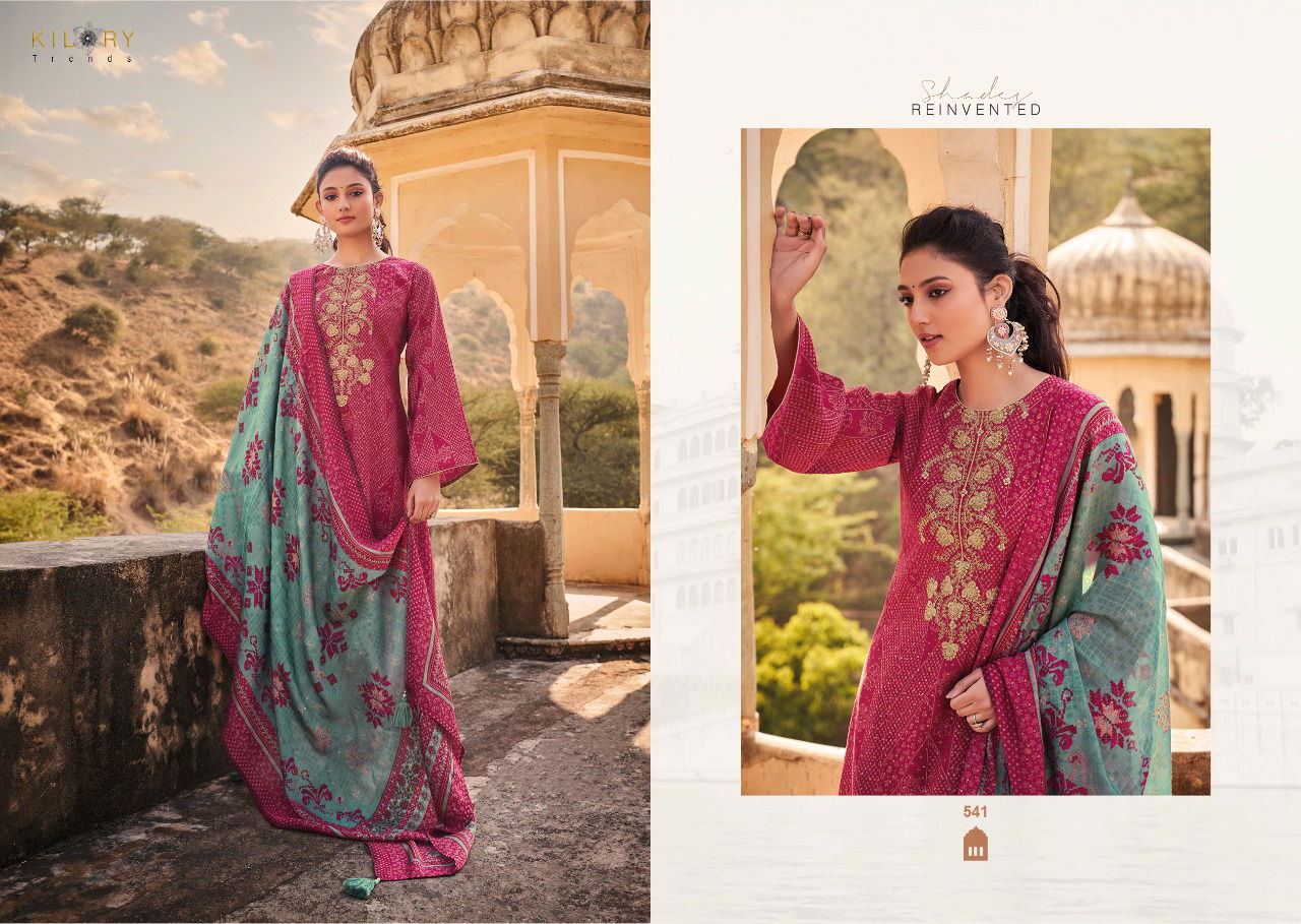 Kilory Silk Of Bandhej 541-548  Designer Salwar Suits Catalog